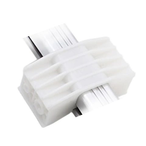 Heavy Duty Electric Push Rod Slide Block With Low Noise Linear Slider, white plastic material adapted for smooth motion.