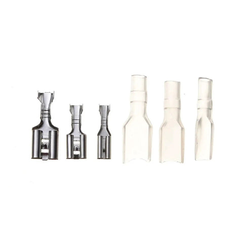 Must Have 120pcs Female Spade Terminals Kit With 2.8mm 4.8mm And 6.3mm Sizes Plus Clear Insulation Sheaths For Easy Wire Butt Splices And Connectors That Make Your Electrical Jobs Super Simple And Totally Rad. female spade terminals with clear insulation sheaths, 2.8mm 4.8mm 6.3mm