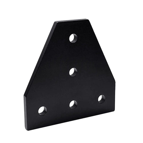 Black aluminum Five Hole 90 Degree Joint Board Plate Connectors Corner Angles Brackets for Aluminum Plate Hardware Accessories