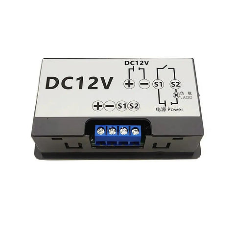 Two Pack Programmable Timer Delay Relay With LED Display On Off Cycle Timer Switch Digital Time Relay Module DC12V 20A Gray