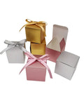 60 Pack Folding Gift Boxes Set For Cosmetics Candles Candy Wedding And Party Gift Packaging Thick Cardboard Flat Foldable Space Saving Paper Boxes.