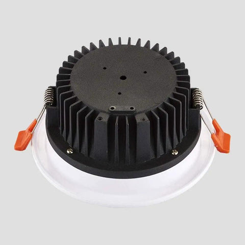 iumLeap Recessed Lighting Housing Trim Kits LED Ceiling Lights Spotlights White Round Panel Integrated Recessed Downlight base with clips