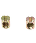Heavy Duty M8 Barrel Nuts Set of 50 Slotted Cross Dowel Nuts zinc-plated carbon steel for beds chairs woodworking projects