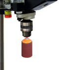 Game Changing Two By Three Inch Sanding Drum Kit For Drill Press And Hand Tools Cut To Size Sheet Abrasive For Fast Track Woodworking and Knockout Contour Sanding Results mounted on drill press.