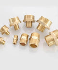Workhorse Brass Hex Nipple Fittings Male To Male Thread Pipe Coupler Adapter, 50 pack, various sizes, corrosion resistant.