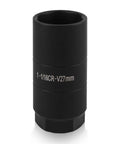 Killer Build Car Oil Pressure Sensor Socket With Three Eighth Inch Drive Anti Rust Twenty Seven Millimeter Size One One Sixteenths Inch Fit close-up view showing black metal construction and hexagonal opening.