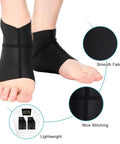 Arch Support Socks With Gel Pads For Plantar Fasciitis Relief on feet showing stitching and fabric details