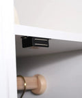 Heavy Duty Cabinet Magnets Set Black 8 Pack Magnetic Door Catch Stainless Steel for kitchen cupboard installation view