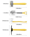 Metal Mini Shovel, Hammer, Axe And Pickaxe Scale Decoration Set With Plastic Organizer Plate for 1 to 10 Scale RC Crawlers And Cars