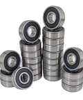 608-2RS Deep Groove Ball Bearing 24 Pack ABEC 5 C3 Precision Industrial Grade With Industrial Grease 8x22x7mm stacked view
