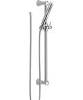 Compel Slide Bar Handheld Shower System With Hose In Chrome, Detachable Handheld Shower Head, 60 To 82 Inch Metal Hose