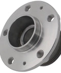 Rear Wheel Bearing Hub Assembly For Ram ProMaster 1500 2500 3500 Low Runout 2 Piece Kit With Quad Lip Seal Rust And Water Resistant Coating Fits 2014-2020 ProMaster Vans For Smooth Turns And Quiet Rides visible in steel with bolt holes