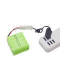 9.6V 2800mAh NiMH RC Battery Pack With Tamiya Plug And USB Charging Cable for toy tanks, RC cars, trucks, boats, construction vehicles.