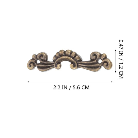 Old School Vintage Zinc Alloy Cabinet Knobs And Drawer Pulls Set 56x17mm Retro Decorative Handles antique gold ornate design