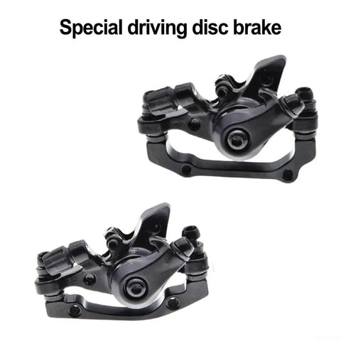 Heavy Hitter Mechanical Disc Brake Kit For Mountain Bikes And Fat Tire Electric Cruisers With Reinforced Aluminum Caliper and 160 Mm Floating Steel Rotor Brick Wall Stops - Close up of the aluminum caliper.