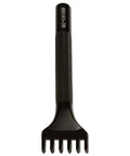 Diamond Stitching Chisel 6 Prong One Eighth Inch Leather Punch For Clean, Even Stitch Holes, durable diamond tip, black handle