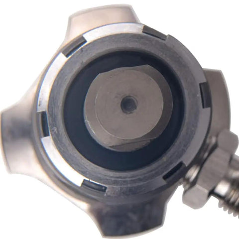Close-up of Real Deal Aftermarket Airless Paint Spray Pump for 390 395 490 495 595 Sprayers, stainless steel component