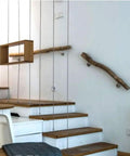 Top Shelf Pine Wood Handrail Kit Adjustable From One Foot To Twenty Feet No Slip Stair Railing on modern staircase.