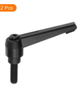 Two Pieces M8 X 20mm Adjustable Knob Handles With Male Thread Push Button Ratchet Quick Release Locking Rotating Bolt for lathe machinery