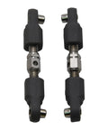 Two Pack Steering Linkage With Screws For Hyper Go MJX RC Trucks One Sixteenth And One Fourteenth Scale Upgrade Kit Fits H14BM H16BM H16PL 14210 14211 JC14EP JC16 Spare Parts 16431 14431 Durable RC Steering Hardware, two black steering linkages with screws