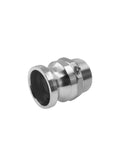 Heavy Duty 316 Stainless Steel Type F Cam And Groove Hose Fitting Built Rock Solid For No Sweat Camlock Adapter Swaps With Quick 1.5 Inch Plug To NPT Male Coupling Connections 2 Pack Ironclad Corrosion Resistant Engineered close-up view of NPT male fitting