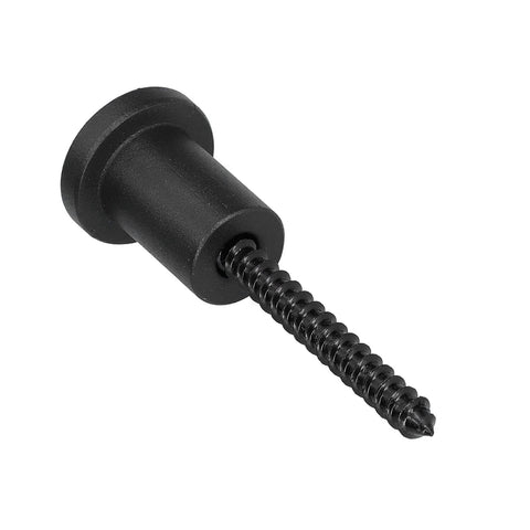 Sliding Barn Door Track Spacers With Screws Replacement Kit For Flat Track Roller Assemblies Built To Last Durable Carbon Steel Rust Resistant Wall Gasketed Mounting Hardware For A Secure Easy No Fuss Install At Home. Black carbon steel screw and spacer