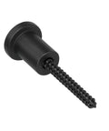 Heavy duty carbon steel track connector for Barn Door Track Spacer Kit For Secure Wall Mounting, side view of black screw component