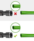 Installation guide showing correct use of 1/4 Inch Air Line Fittings Straight Push To Connect Air Hose Fittings Pneumatic Fittings 10 Pack