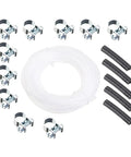 High Performance Inline Fuel Filter Hose Clip Pipe Line Kit Fit For Webasto Eberspacher Diesel Heater Auto Parts Perfect Replacement Upgrade Your Ride With This Durable And Long Lasting Gear Today. hose kit with clips, clear tube, and black sleeves