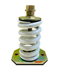 Heavy Duty Steel Spring Mount Isolators Serve Up Killer Vibration Damping For Rugged Gear With 2755 Pound Capacity Plus One Inch Deflection Fully Height Adjustable Zinc Coated Kit Pack Of Four Units To Handle Every Jaw Dropping Tremor, featuring a single spring mounted on a sturdy base.