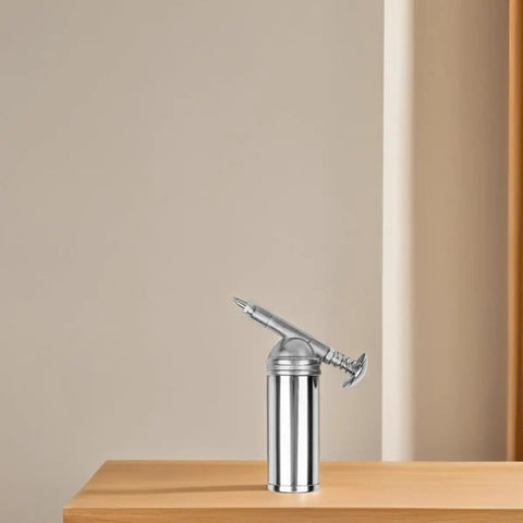 Manual 80cc Grease Gun Portable Alloy With Lock On Coupler For Automotive And Industrial Use, precision tool on table.