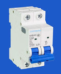 Two Pole 63A 400V Low Voltage Miniature Circuit Breaker For DIN Rail Mount NXB63A C63 C63A Panel Protector, front view