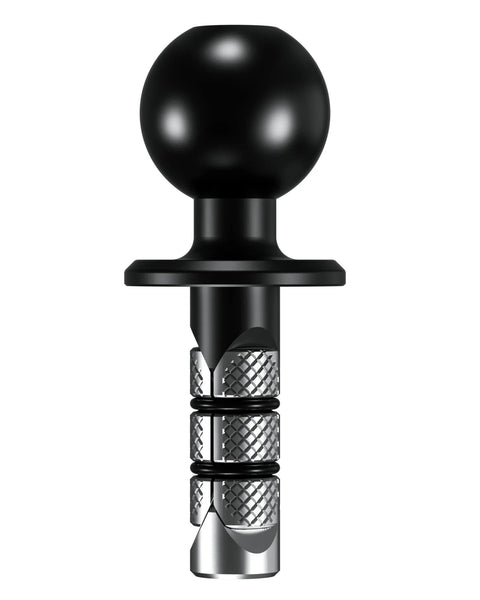 Beefy Metal Motorcycle Fork Stem Mount Base With 1 Inch TPU Ball For Stem Holes 12mm To 25.4mm Includes Dual Spacer Set