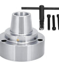 Premium 5 Inch Collet Chuck Kit With Pinion Gear Key And 0.1 To 1 Inch Collets Perfect For Precision Lathe Workholding Tasks At Up To 6K RPM featuring a collet chuck with accessories.