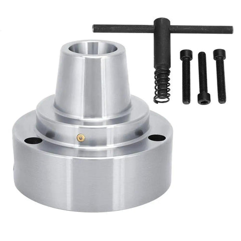 Premium 5 Inch Collet Chuck Kit With Pinion Gear Key And 0.1 To 1 Inch Collets Perfect For Precision Lathe Workholding Tasks At Up To 6K RPM featuring a collet chuck with accessories.