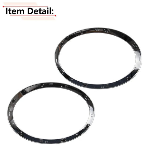 MINI Cooper Dope Chrome Headlight Trim Ring Bezel Pair For F55 F56 F57 2014 2015 2016 2017 2018 2019 2020 2021 - Product Detail