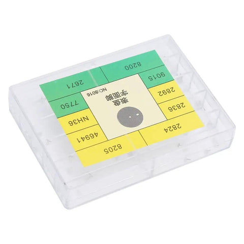 Alloy Watch Dial Feet Kit With Assorted Sizes For Easy Wristwatch Repair; storage case visible with compartments