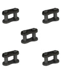 Five Heavy Duty Steel Alloy Chain Master Link Connectors 35 for Bike Mini Bike Kart ATV and Scooter, Roller Style, Easy Install