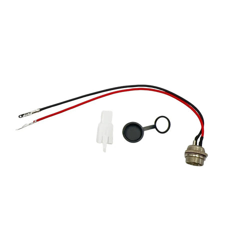 3 Pin Charger Port Compatible With MX350 MX400 SX350 ZR350 Dirt Bike Quad 500 Pocket Mod E300 E300S E325 E200 RX200 E175 E100 And More Ideal Spare Part For 24V And 36V Rides Easy Install showing ports and cables