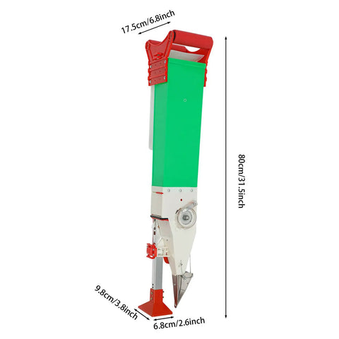 Adjustable Manual Seeder Handheld Sowing Tool For Fast Precise Seed Distribution In The Garden Row Planter dimensions view