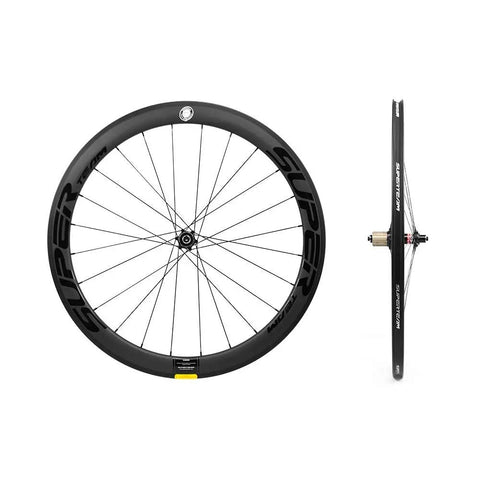 Beefy 50mm Deep Carbon Wheelset Tubeless Ready With Basalt Braking Surface EN And UCI Approved Dual Novatec Straight Pull Hubs