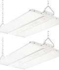 2 Pack LED High Bay Shop Light 220W 30800 Lumens 5000K 100 277V Dimmable hanging installation