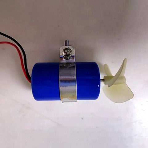 7.4V DIY RC Jet Boat Underwater Motor Thruster CW CCW 3-Blade Propeller Micro ROV Submarine Part 16800 RPM top view