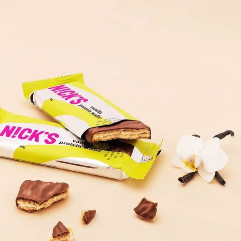 Vanilla Protein Wafer Bar Grab And Go Snack With Ten Grams Of Protein And Two Hundred Three Calories Low Carb No Added Sugar Gluten Free With Prebiotic Fiber Sweetened With Stevia And Erythritol 24 Bar Pack