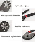 6 In One Multifunctional Adjustable Universal Wrench With Chrome Clamp Heavy Duty Mechanical Workshop Tool with jaw close-up