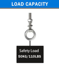 5 Pack M8 Stainless Steel Eye Bolts With Hex Nuts Flat And Spring Washers 30mm Heavy Duty Eyebolts Hardware Kit For Outdoor Hanging Tie Down Marine Rigging And Lifting, load capacity 50kg