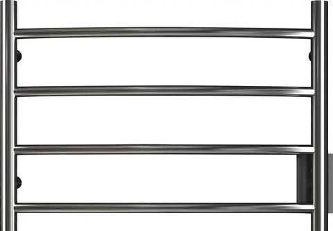 Polished Chrome Towel Warmer For Bathroom Wall Mounted Electric Heated Towel Rack With Stainless Steel Curved 4 Bars Drying Rack ETW29 40W