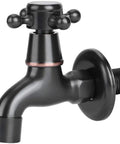 ZBSAVFM Mop Pool Faucet Retro Style Brass Wall Mounted Single Handle Water Tap for Garden Kitchen Sink Decorate with black finish.