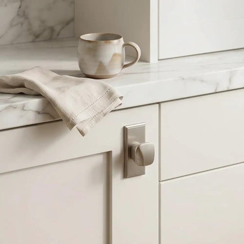 Modern Zinc Alloy Cabinet Knobs With Backplates Round Drawer Knobs For Kitchen Cupboard Bathroom Dresser And Closet Doors Built To Last Tarnish Resistant Nickel Wire Drawing Finish