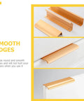Gold Invisible Flush Pull Handles For Cabinet Doors Four Pack No Drill Install Easy Grip Wardrobe Drawers Kitchen Cupboards And Closets In Modern Gold Finish with smooth edges